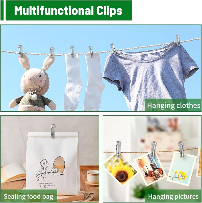 CLSR2U Greenhouse Clips, Stainless Steel Garden Clips, Plant Clips for Outdoors Hanging Heavy Duty Forest Cloth Blankets Netting Freeze Protection Outside Accessories Garden Hoops (40 PCS) - Image 5